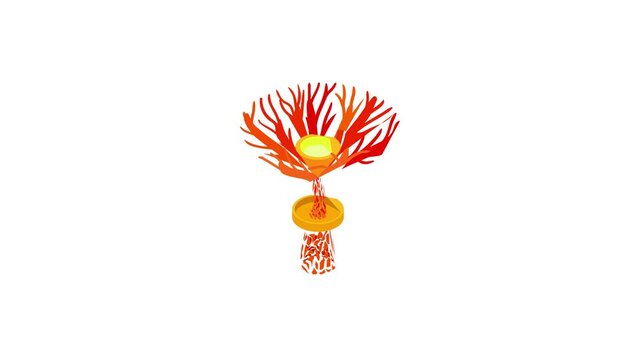 Artificial tree in Singapore icon animation best cartoon object on white background