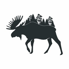 Elk. Vector drawing