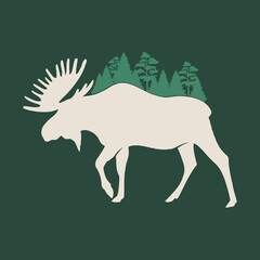 Elk. Vector drawing