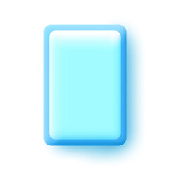 Tablet in 3d cartoon style. Device. Vector illustration.