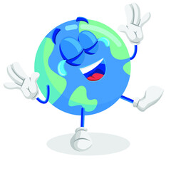 set Earth Logo and icon mascot