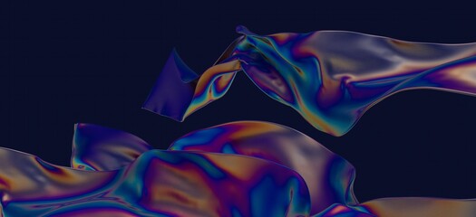 Fototapeta na wymiar Abstract colorful wave panorama design