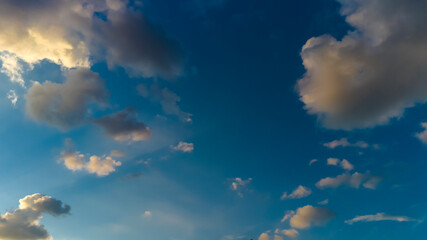 Fototapeta na wymiar Abstract background of beautiful white clouds with blue sky in Brazil