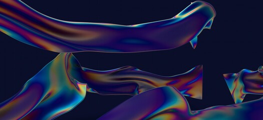Fototapeta premium Abstract colorful wave panorama design