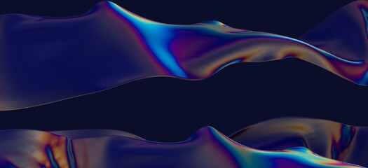 Abstract colorful wave panorama design