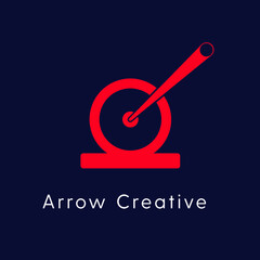 Target arrow and triangle logo design. Simple, strong and modern style