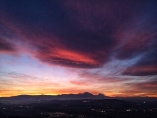 sunset on sleeping beauty