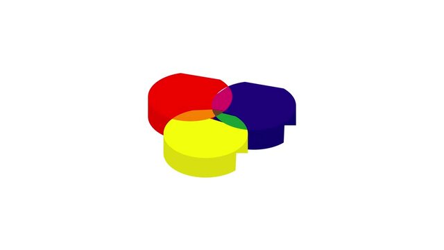 RGB color profile icon animation best cartoon object on white background