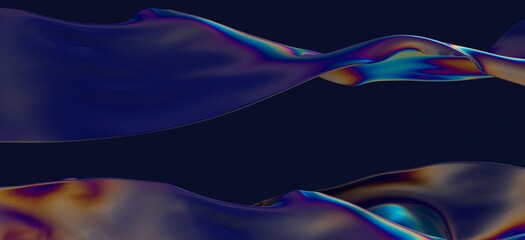 Abstract colorful wave panorama design