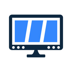 Mac, monitor, screen icon. Simple editable vector illustration.