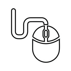 Obraz premium Mouse, usb line icon. Outline vector.