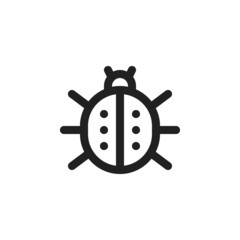 Fototapeta premium bug insect infection parasite icon. Isolated and flat illustration. Vector graphic. ladybug icon. isolated ladybug icon vector illustration from animals collection.
