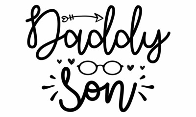 Fototapeta premium Daddy son SVG cut file