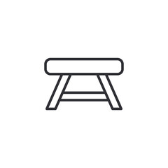 round chair icon isolated on white background.