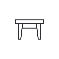 Table icon vector. Trendy flat table icon from furniture collection isolated on white background. Vector illustration can be used for web and mobile graphic design, logo, eps10