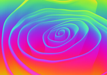 Amazing rainbow rose flower background, 3d rendered