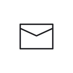 Email envelope line icon for web template and app. Communication concept. Vector illustration design on white background.