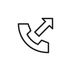 Outgoing call icon. elements for the user interface. Outgoing call icon call calling dialing call symbol