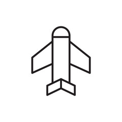Plane icon vector, solid illustration, pictogram isolated on white. plane vector icon in modern flat style isolated. Symbol plane is good for your web design.