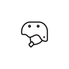 Rafting helmet icon, outline style