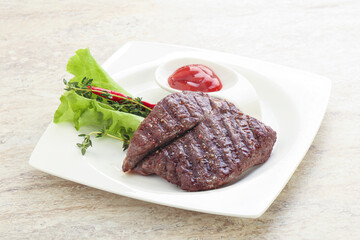 Grilled machete skirt beef steak