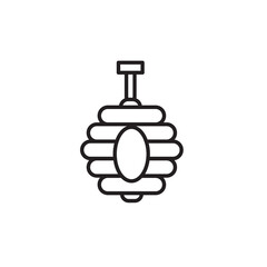 Bee hive icon. , Outline Vector Symbol Illustration.