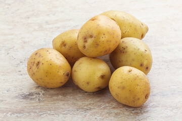 Raw small organic baby potato