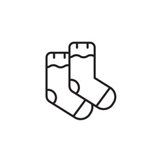 Socks icon. Christmas socks vector illustration. Simple illustration of sock vector icon for web, mobile and UI design.