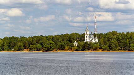 orthodox church on the river bank