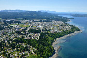 Aerial photo of Nanaimo, British Columbia