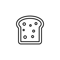 Bread outline icon on white background for graphic and web design, Modern simple vector sign. Internet concept. Trendy symbol for app and website