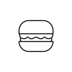 burger icon isolated on white background. Modern and editable burger icon. Simple icons vector illustration. Fast food icon, vector simple black isolated illustration.