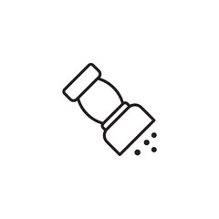 Pepper shaker vector icon. filled flat sign for mobile concept and web design. Condiment, salt grinder glyph icon. Symbol, logo illustration. Vector graphics