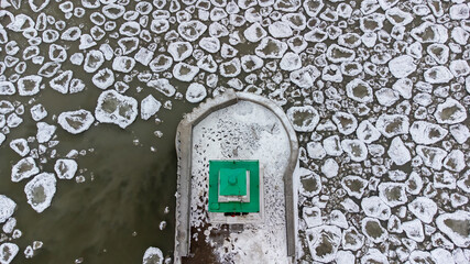 Pancake Ice Forming Over Lake Ontario, Canada