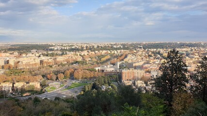 Fototapeta na wymiar Aerial panoramic view of Rome, Italy