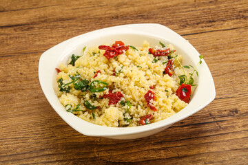 Vegetarian uisine - couscous with vegetables