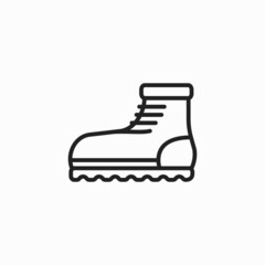 boots icon vector from jungle collection. Thin line boots outline icon vector illustration. Outline, thin line boots icon. Boots icon.