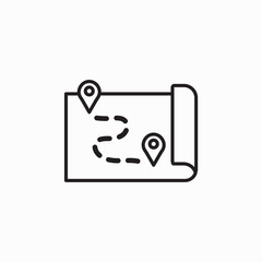 outline map symbols. Vector location icon. Pin on map icon