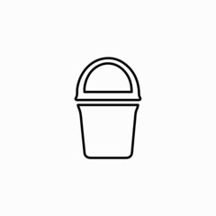trash icon on white background. Simple element illustration from Tools and utensils concept