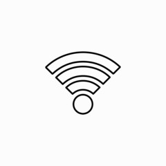 Wireless and wifi icon or wi-fi icon sign for remote internet access, Podcast vector symbol, vector illustration