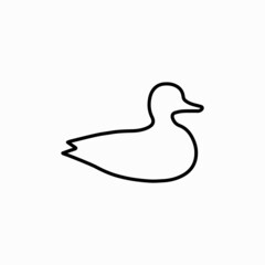 Duck vector icon. Duck Icon on White Vector Backgrounds
