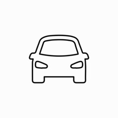 Fototapeta premium Linear car icons set. Universal car icon to use in web and mobile UI, car basic UI elements. Car icon in linear style. Transport vector illustration
