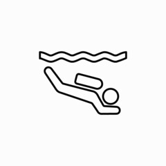 Scuba Diving icon vector. Diver vector illustration