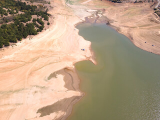 Aerial view of Domlyan Reservoir, Bulgaria