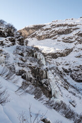 Winterlandschaft mit Eiszapfen