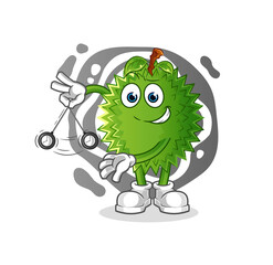 durian hypnotizing cartoon. cartoon mascot vector