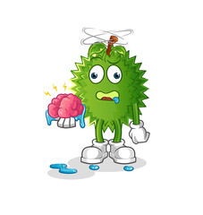durian no brain vector. cartoon character