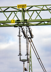 The part of the electricity transmission system in a electrical substation.