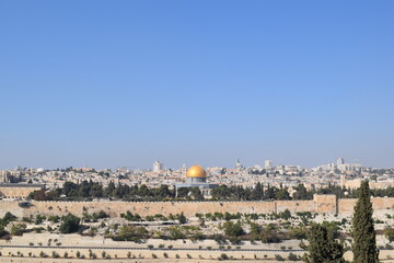 Fototapeta na wymiar Jerusalem Panorama Israel -Dome of the Rock