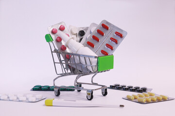 shopping cart with pills